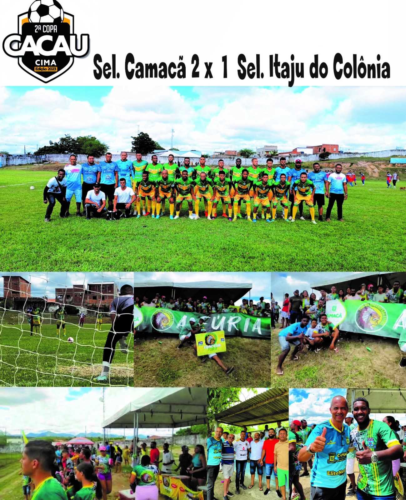 Camacã: Final de semana de futebol, Itabuna vence o Bahia e Seleção de Camacã vence fora de casa
